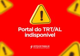 Card de fundo vermelho com letras brancas. Há triangulos amarelos com e dentro deles sinal de exclamação.